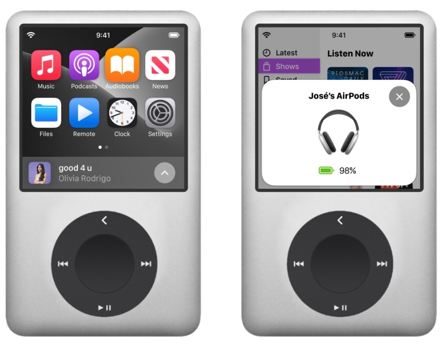 Các tính năng của iPod Max